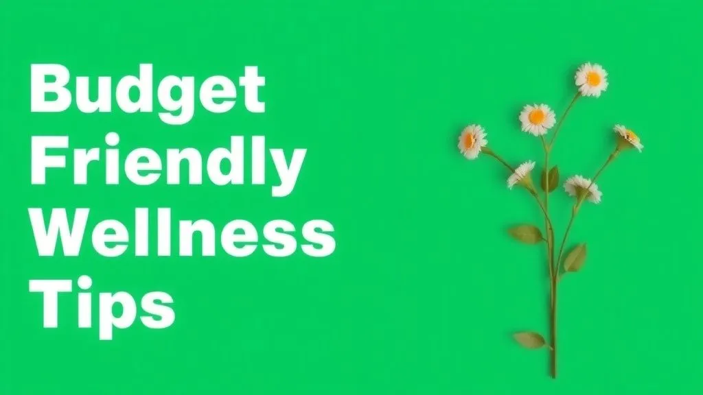 Budget-Friendly Wellness Tips