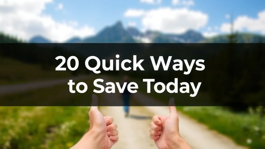 20 Quick Ways to Save Today