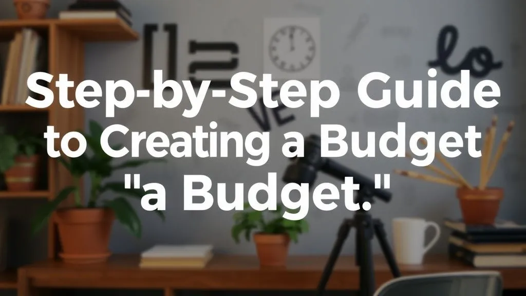 Step-by-Step Guide to Creating a Budget
