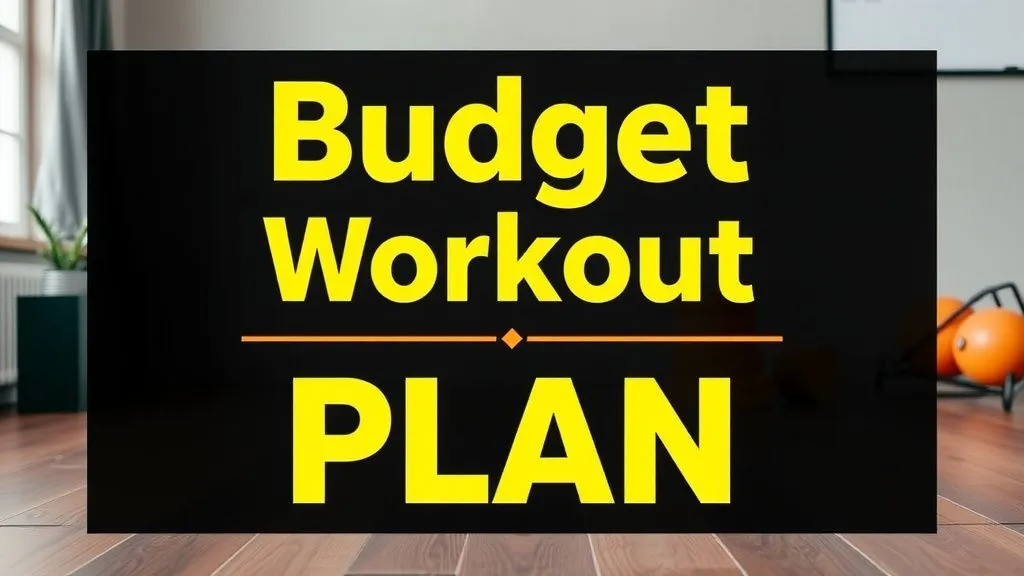 Budget Workout Plan