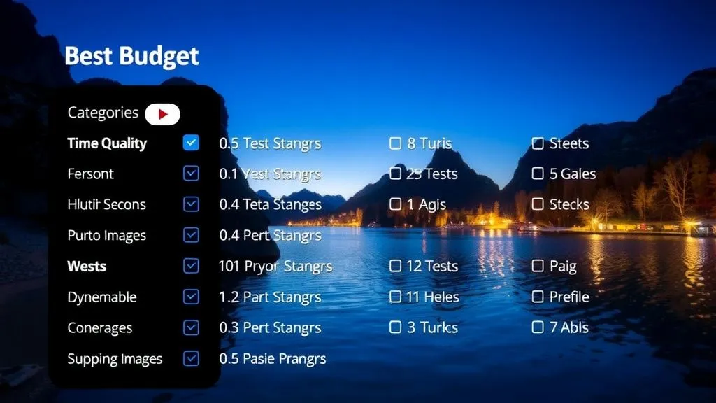 Best Budget Categories List