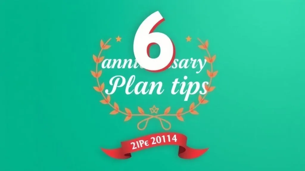6 Anniversary Plan Tips