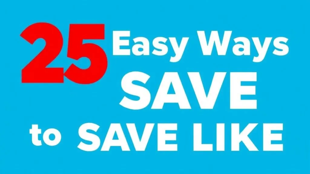 25 Easy Ways to Save More